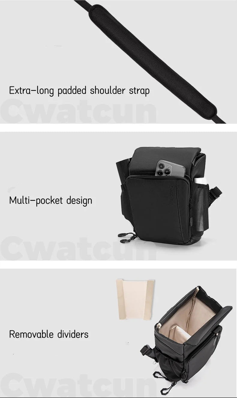 Waterproof Camera Chest Pack Sling Bag – DSLR/SLR/Mirrorless Camera Waist & Shoulder Bag for Photography Travel & Outdoor Use