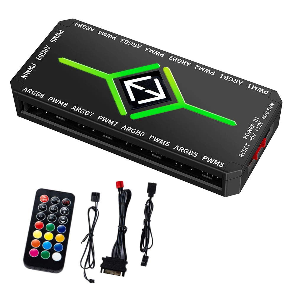 5V 3 Pin ARGB PWM Fan Hub Controller – 1 to 9 Ports