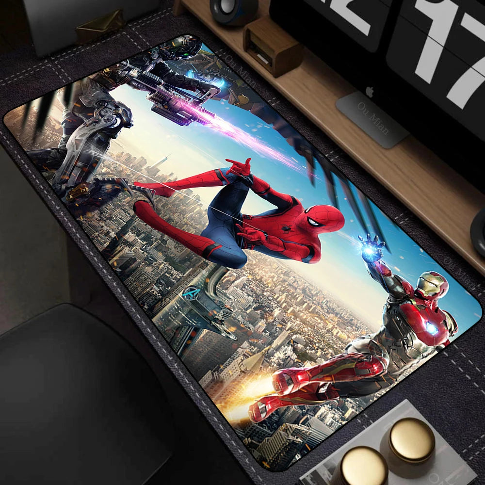 Spider-Man Mouse Pad Laptop HD Anime XXL Keyboard Pad Gamer Cabinet Mousepad PC Gaming Accessories Desk Mat Rubber Carpet