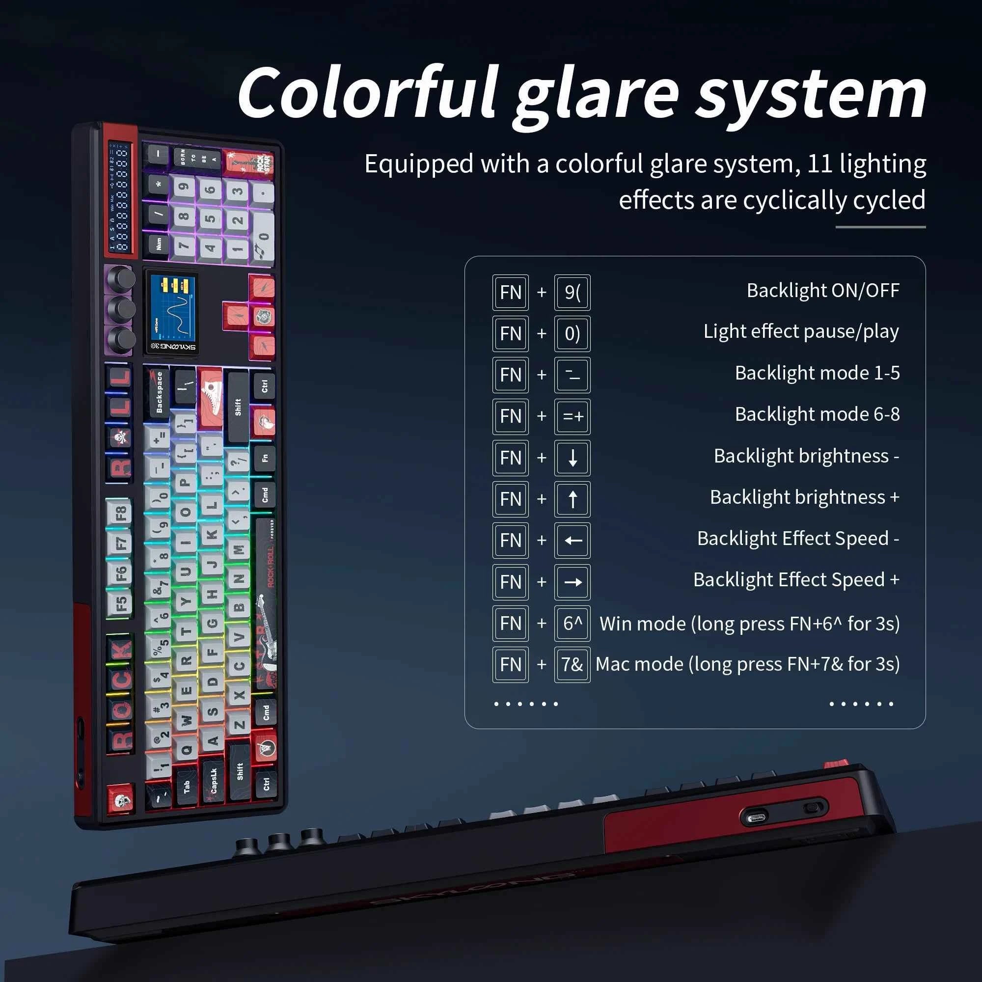 SKYLOONG GK104 Pro Wireless Mechanical Keyboard 100% Custom Keyboard Hot-Swapp Low-noise Switch for PC Gamer office Accessoies