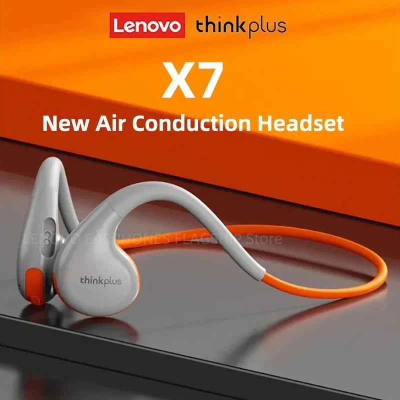 Original Lenovo X7 Air Conduction Headphone Wireless Bluetooth 5.3 Earphones Bone Conduction Sports Headset Outdoor EarHook Mic