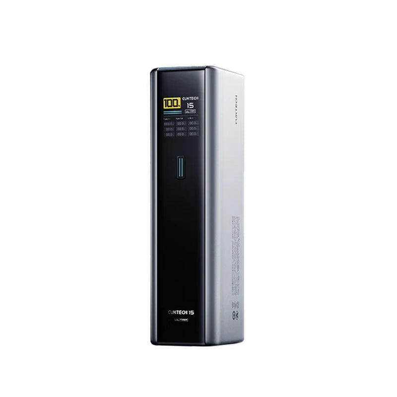 CUKTECH No.15 Power Bank Ultra 20000mAh PB200U 165W 2-Ports Input Portable Screen Display For Macbook iPhone 15 Xiaomi 14 Pro