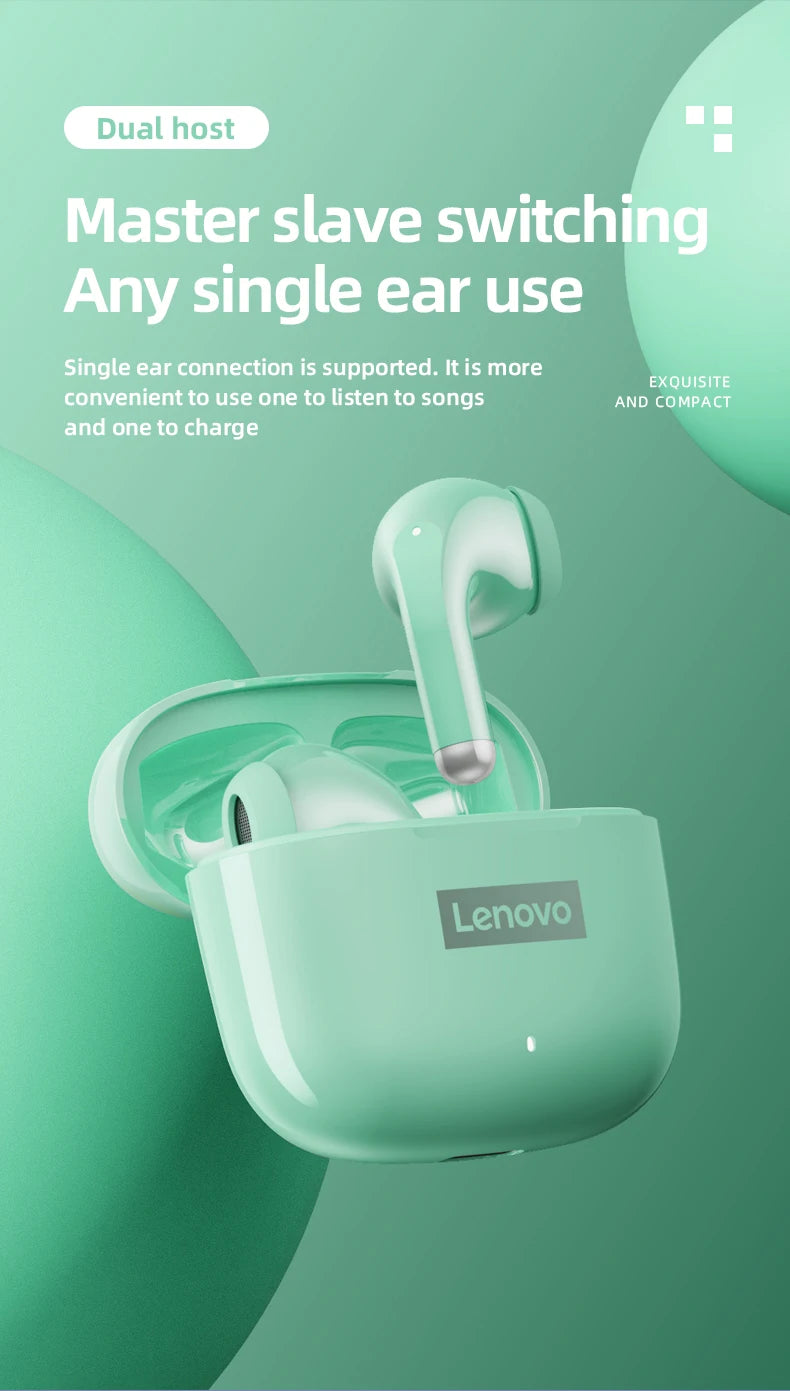 Ship From US Lenovo LP40 Pro Bluetooth Wireless Earphones Low Latency Sports Music Headphones Noise Reduction Earbuds