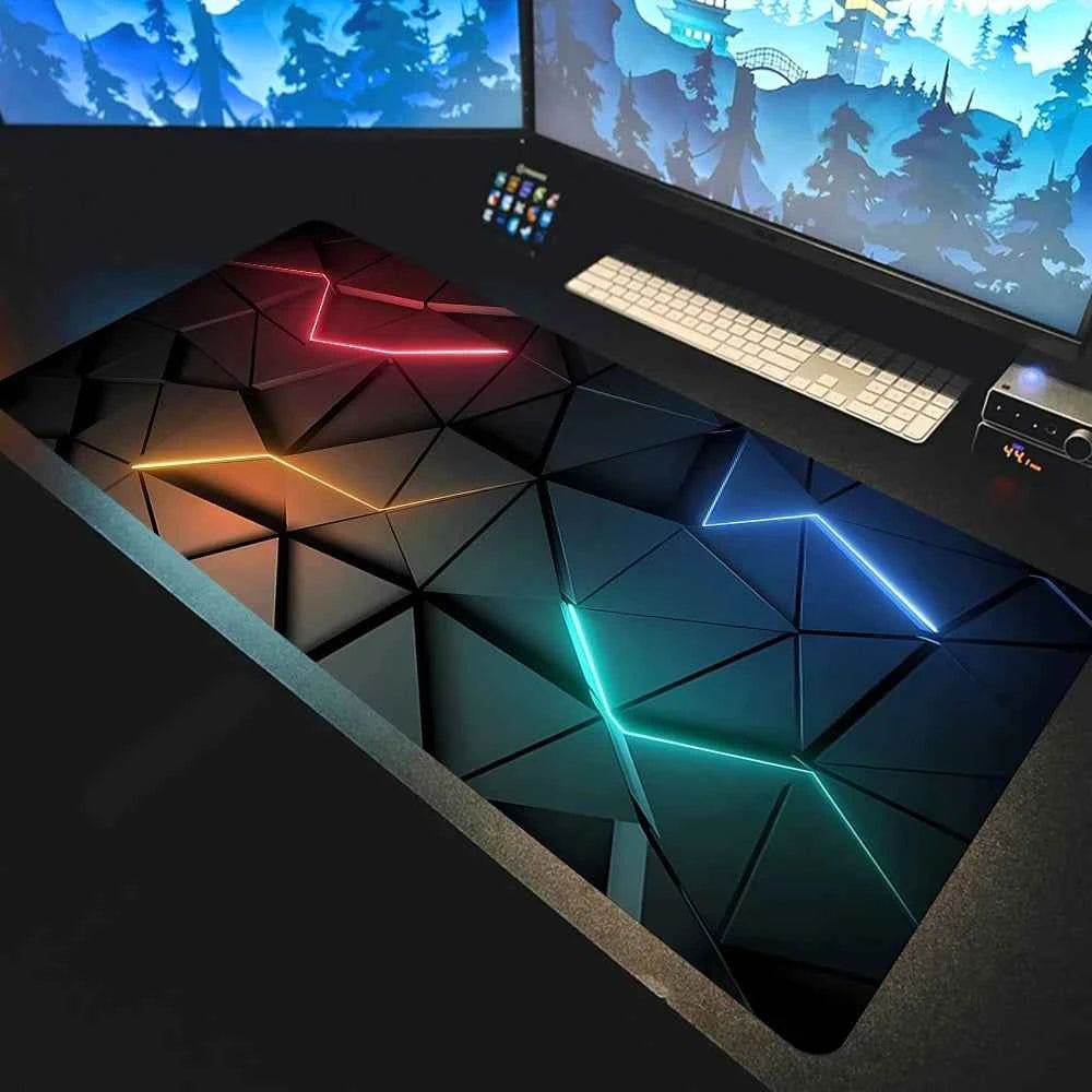 Colorful Hexagon Mouse Pad Large Computer Office Game Table Mats XXL Rubber Anti-slip Gaming Keyboard Mousepads Long Desk Pads