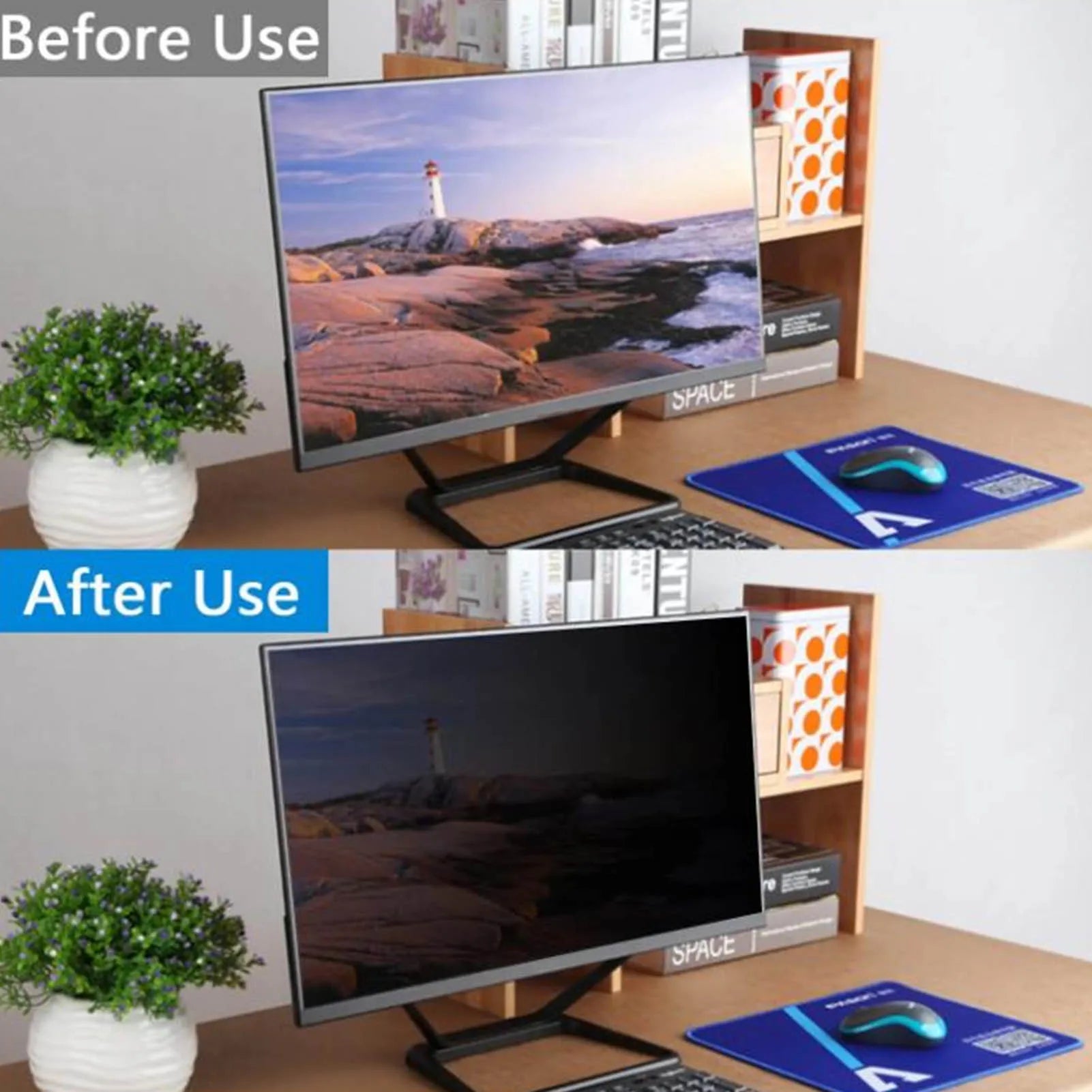Universal Computer 16:9 Screen Protector 27in Anti Peeping Anti Glare Eye Protection Double Side Desktop Private Screen for PC