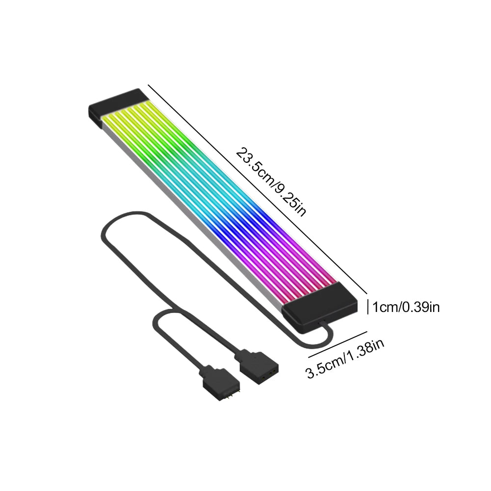 5V 3Pin ARGB Sync PC Cables 8Pin 24Pin PSU RGB Cable Extensions Flexible LED Strip Light DIY Kit for Computer Power Supply