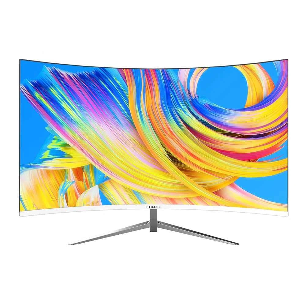 FYHXele FY27CW 27-Inch Curved VA Monitor – Full HD 1080p, 75Hz, HDR400, 1800R, Frameless Design