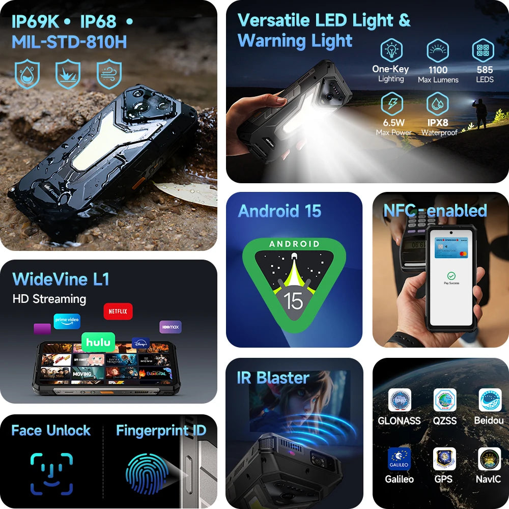 Ulefone Armor 34 Pro Plus 5G AI Rugged Phone  6.95