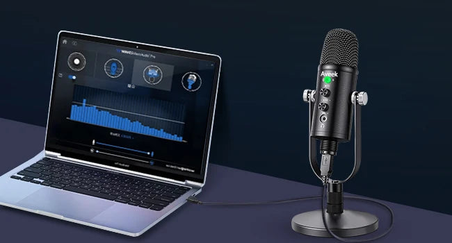 Mercase USB Condenser Microphone – Plug & Play Cardioid Mic with Mute Button for PC, Phone, PS4 & PS5, Recording & Streaming.