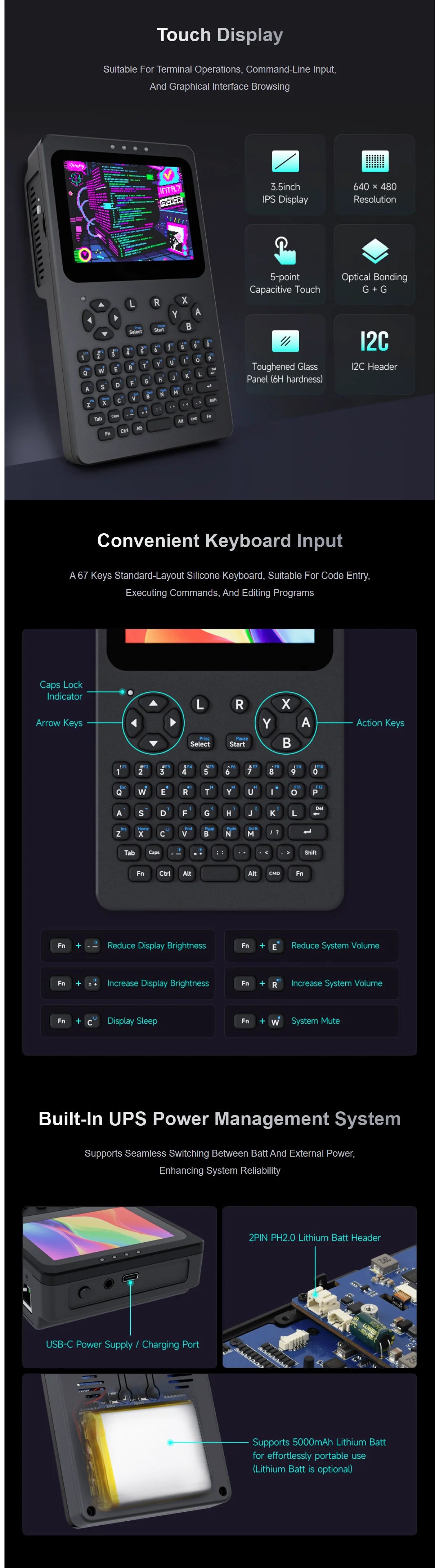 Waveshare handheld Linux console, 3.5