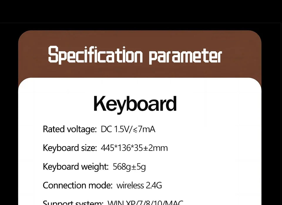 AULA AC306 Wireless keyboard and mouse set Mechanical feel Quiet office soft - sound keys Floating round - key design