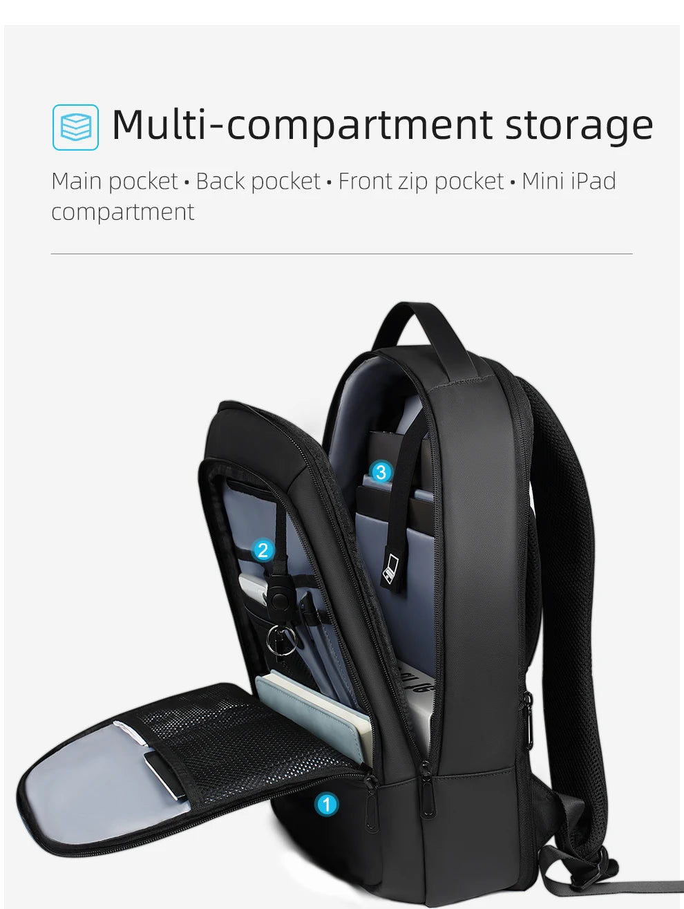 Heroic Knight Slim Man Laptop Backpack Waterproof School Bag With USB Charging For Boys Teenagers Luxury Backpack Men On Work