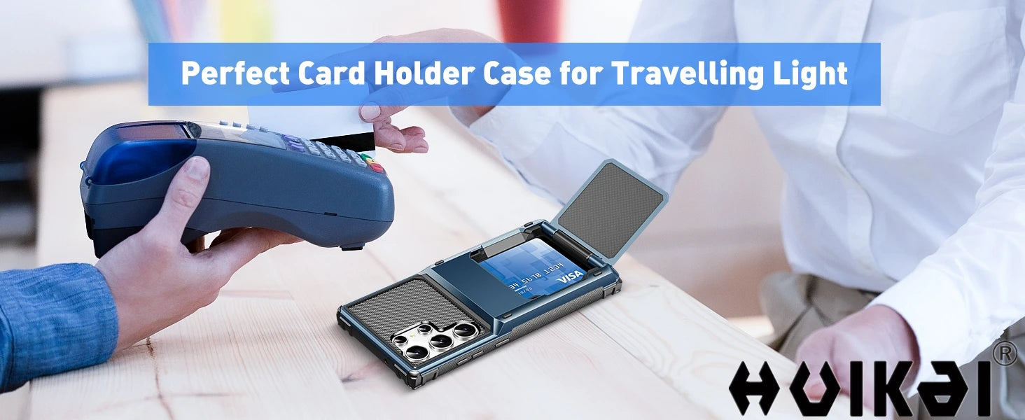 For Samsung Galaxy S26 Ultra S25 S24 S23 S25 FE A17 A56 A37 Card Holder Case Heavy Duty Wallet Hidden Flip Slot Protective Cover