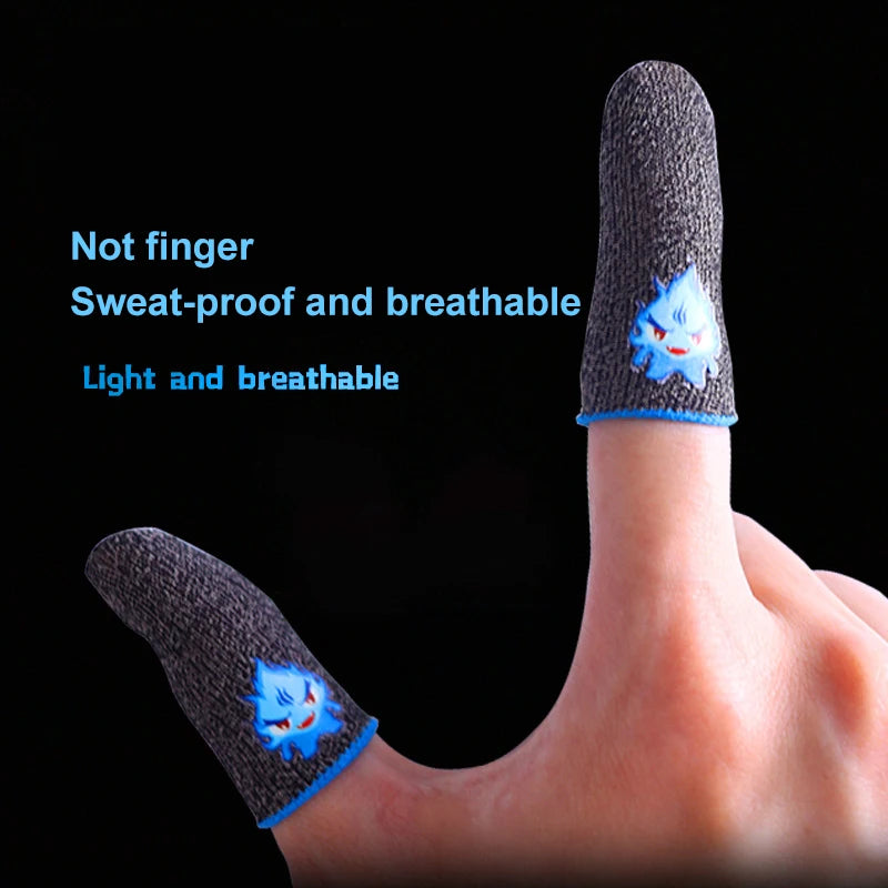 Breathable Touch Screen Finger Sleeves 1Pair | Anti-Sweat Mobile Gaming Thumb Gloves for PUBG Free Fire COD