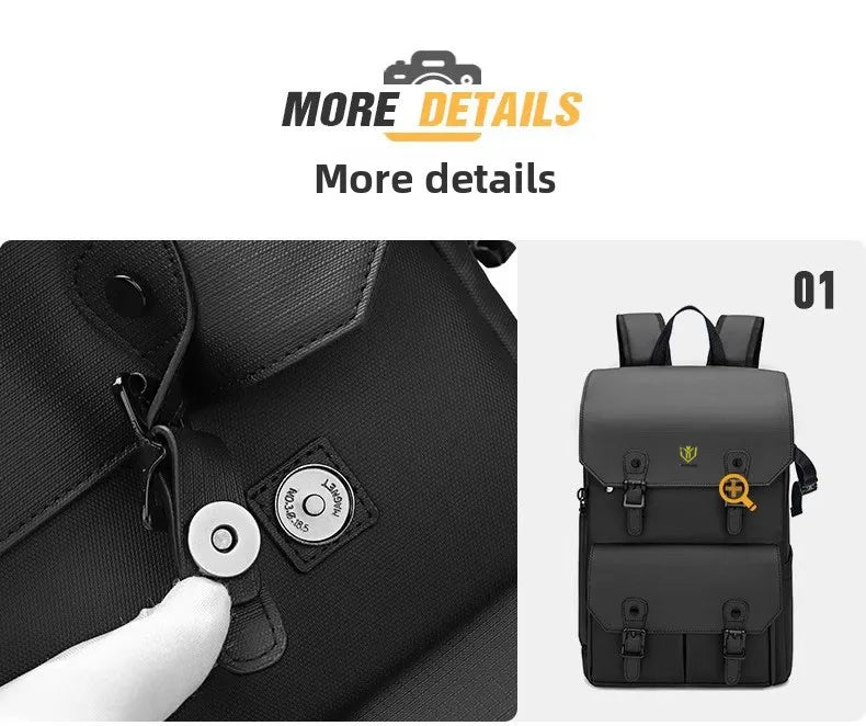 Camera bag - Large capacity double-shoulder photography bag - Camera backpack - Travel and outdoor photography bag