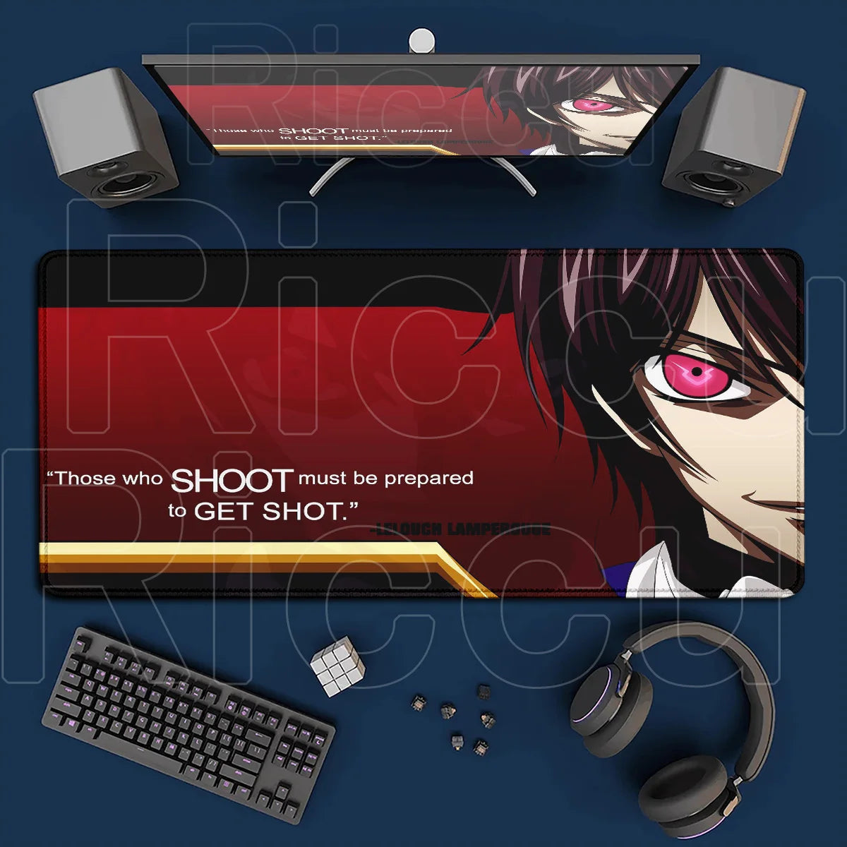 Code Geass Desk Mouse Pad XXL HD Printing Laptop Keyboard Mat Table Protector Carpet PC Gaming Accessories Lelouch CC Pretty Rug