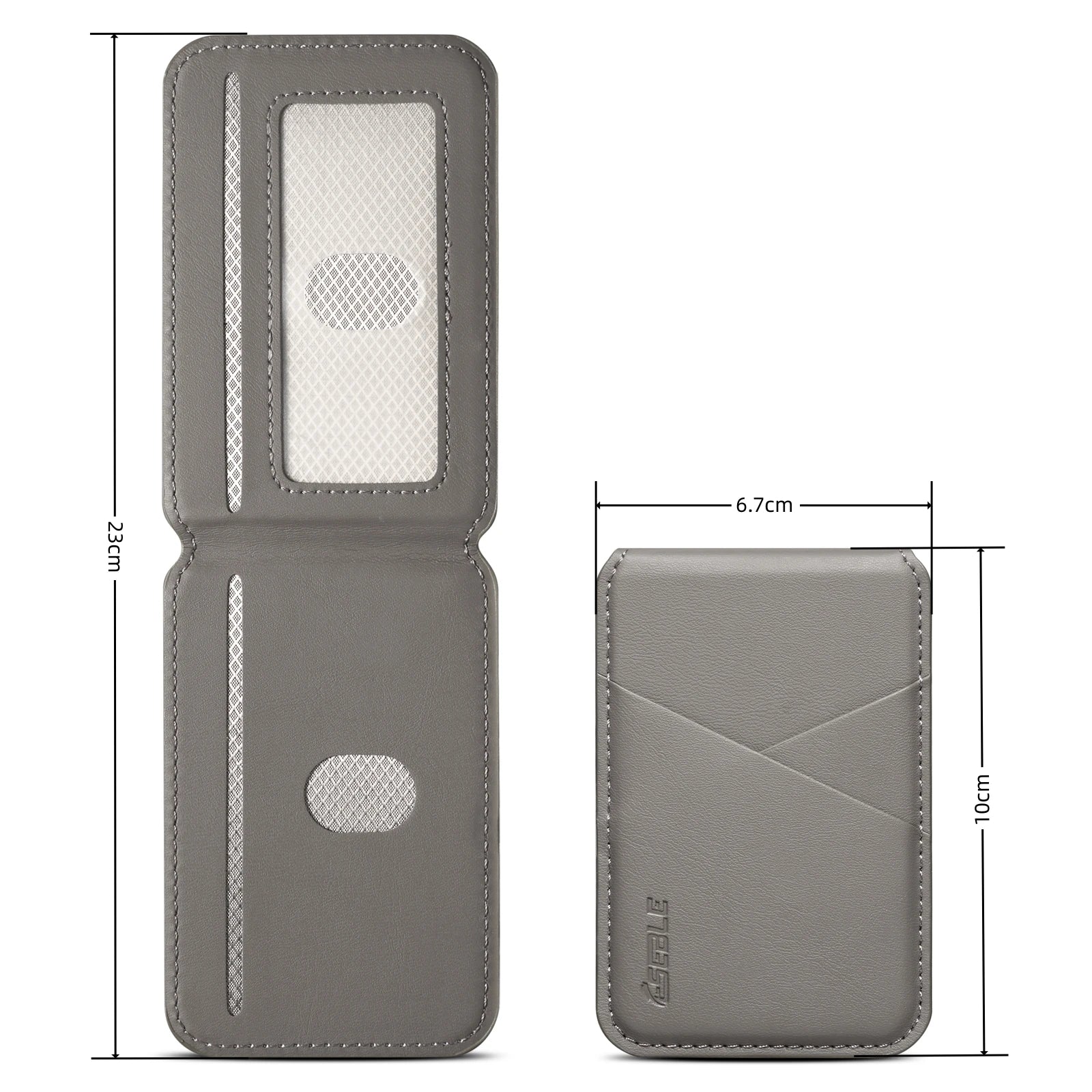 Luxury Leather Cellphone Magsafe Magnetic Card Holder For IPhone 12 13 14 15 16 17 Pro Max Plus RFID Anti-Skimming Bank ID Card