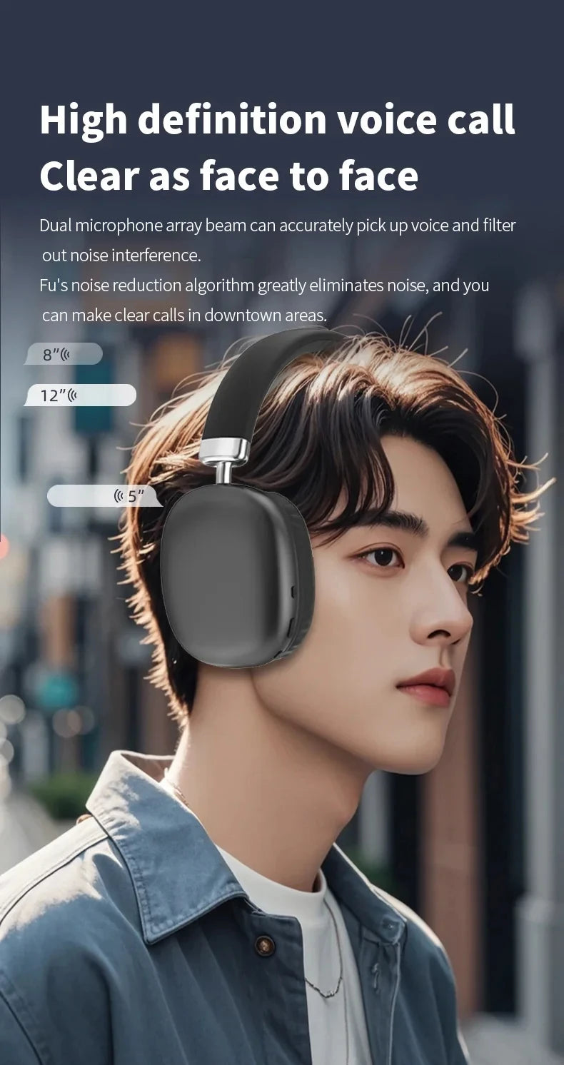 2026 Bluetooth Over Ear Headphones Wireless, HiFi Stereo Sound, 12 Hours Playtime, Dual Device Pairing, Foldable Noise Isolating Gaming Headset B36 Wireless Bluetooth 5.3 Headphones