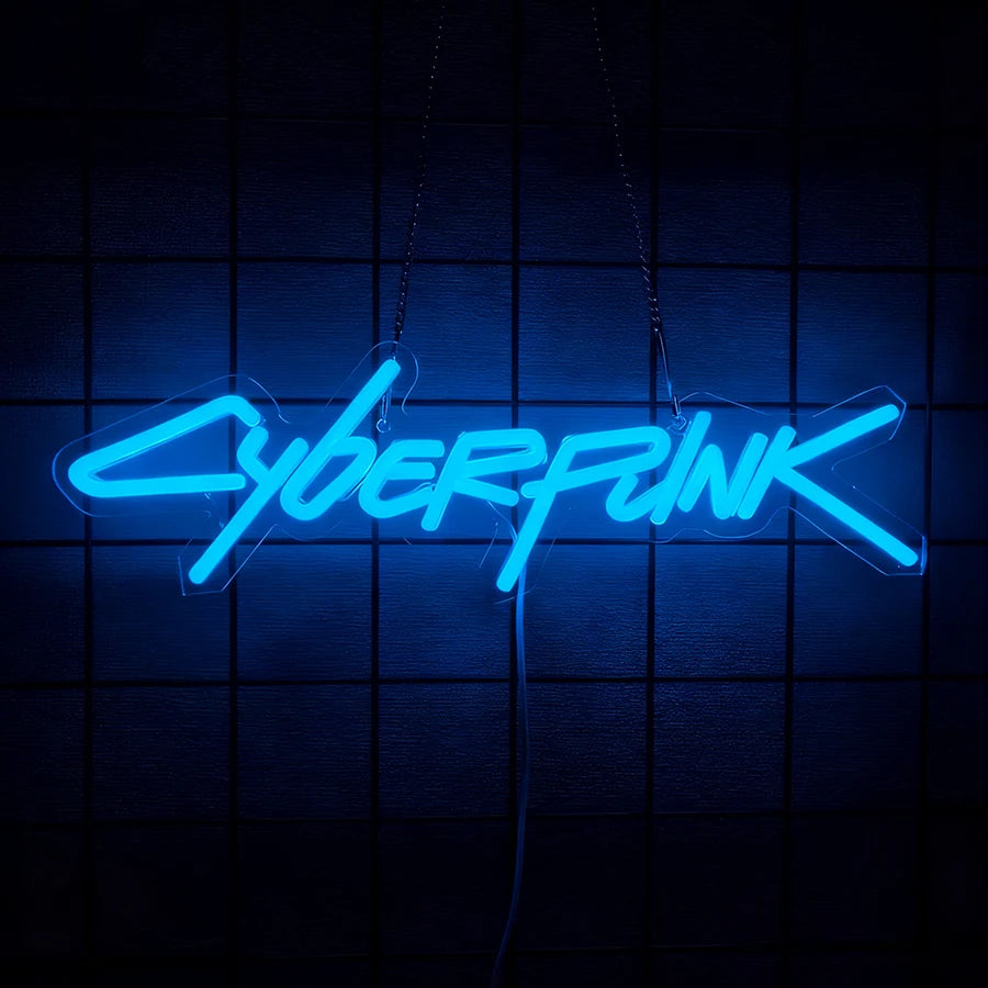 Cyberpunk Neon Sign Game Led Sign for Wall Decor Shooting Games Neon Light for Gaming Room Man Cave Bedroom Decoration