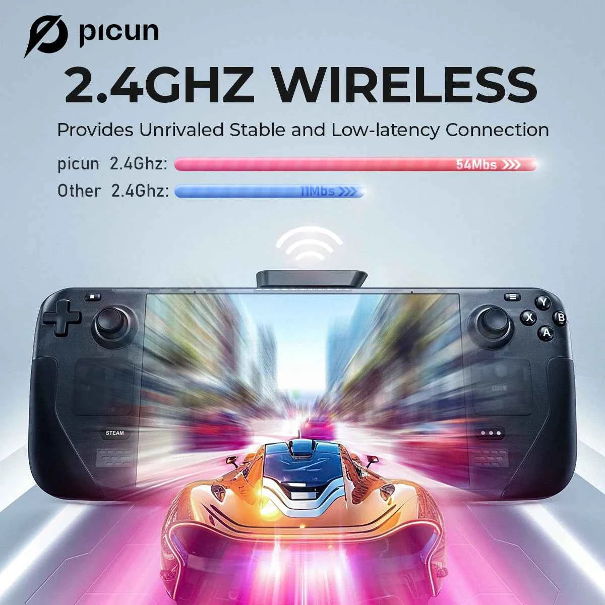 Picun G3 Gaming Wireless Headphone with Mic Over-Ear Headphones Bluetooth 5.4 40mm Driver 2.4G/Wireless/Cable USB Headsets 65H