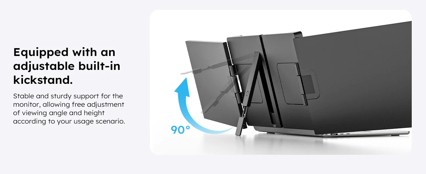 15.6inch Triple Screen Extender For Laptops 1080P FHD IPS Portable Dual External Monitors For Macbook Windows Extension 13-17