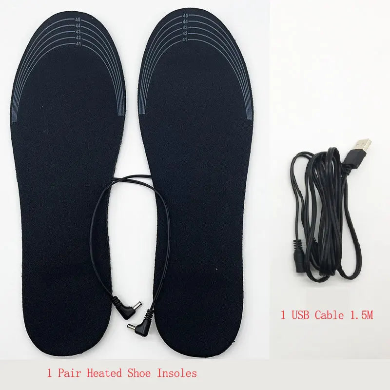 USB Electric Heated Insoles EVA Mat Feet Warmer Can Be Cut And Washable Thermal For Shoes Warming Foot Pad