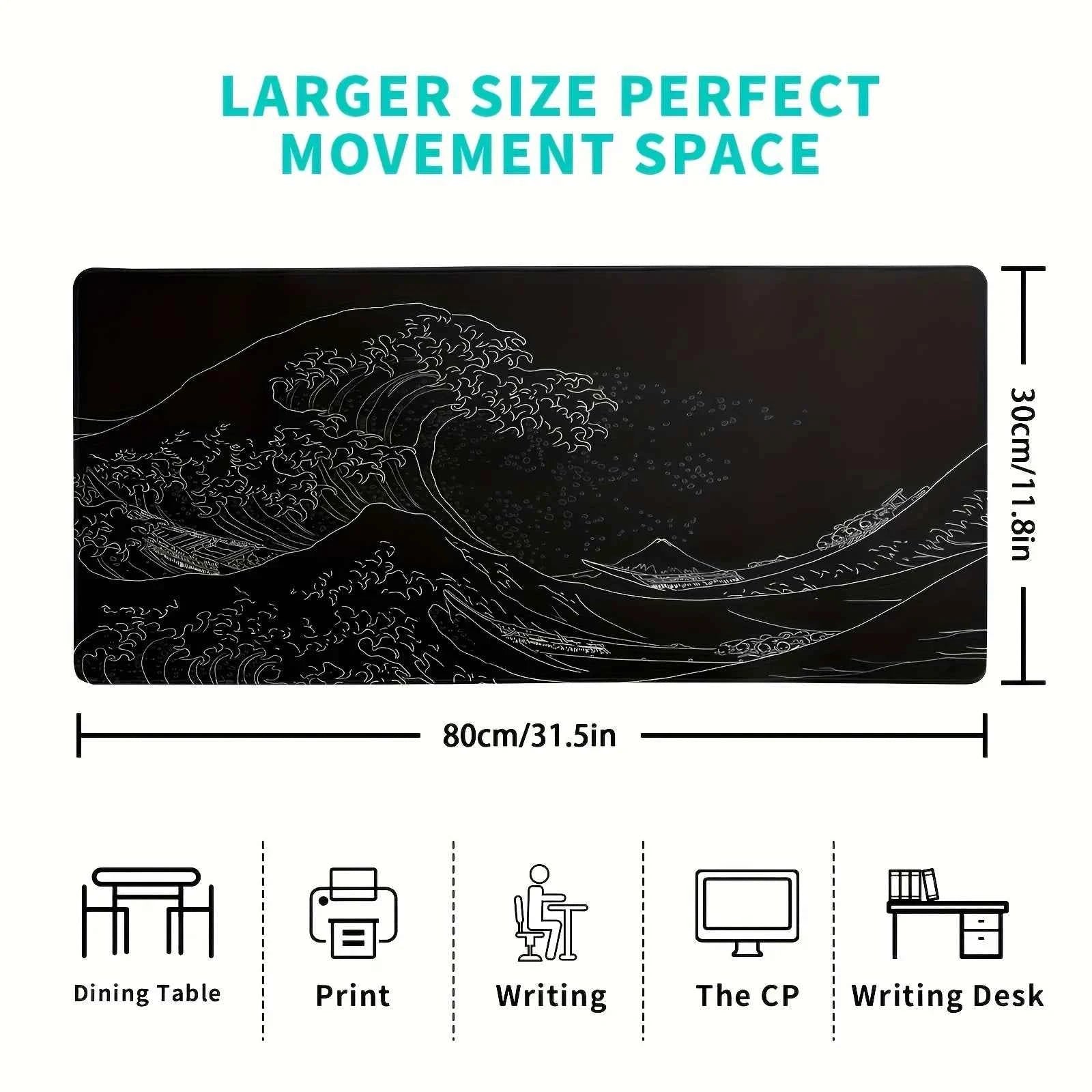 1PC Large Mouse Pads For Desk, Gaming Mouse Pad, Mouse Pad with Stitched Edges and Non-Slip Rubber Base, Extended Mouse Pad
