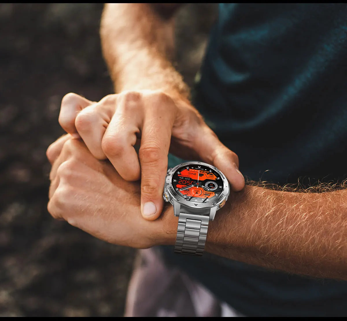 2025 T-REX3 1000mAh Large Battery Durable Adult Smart Watch GPS Strong Flashlight 10ATM Waterproof BT Call Sports Smartwatch Men