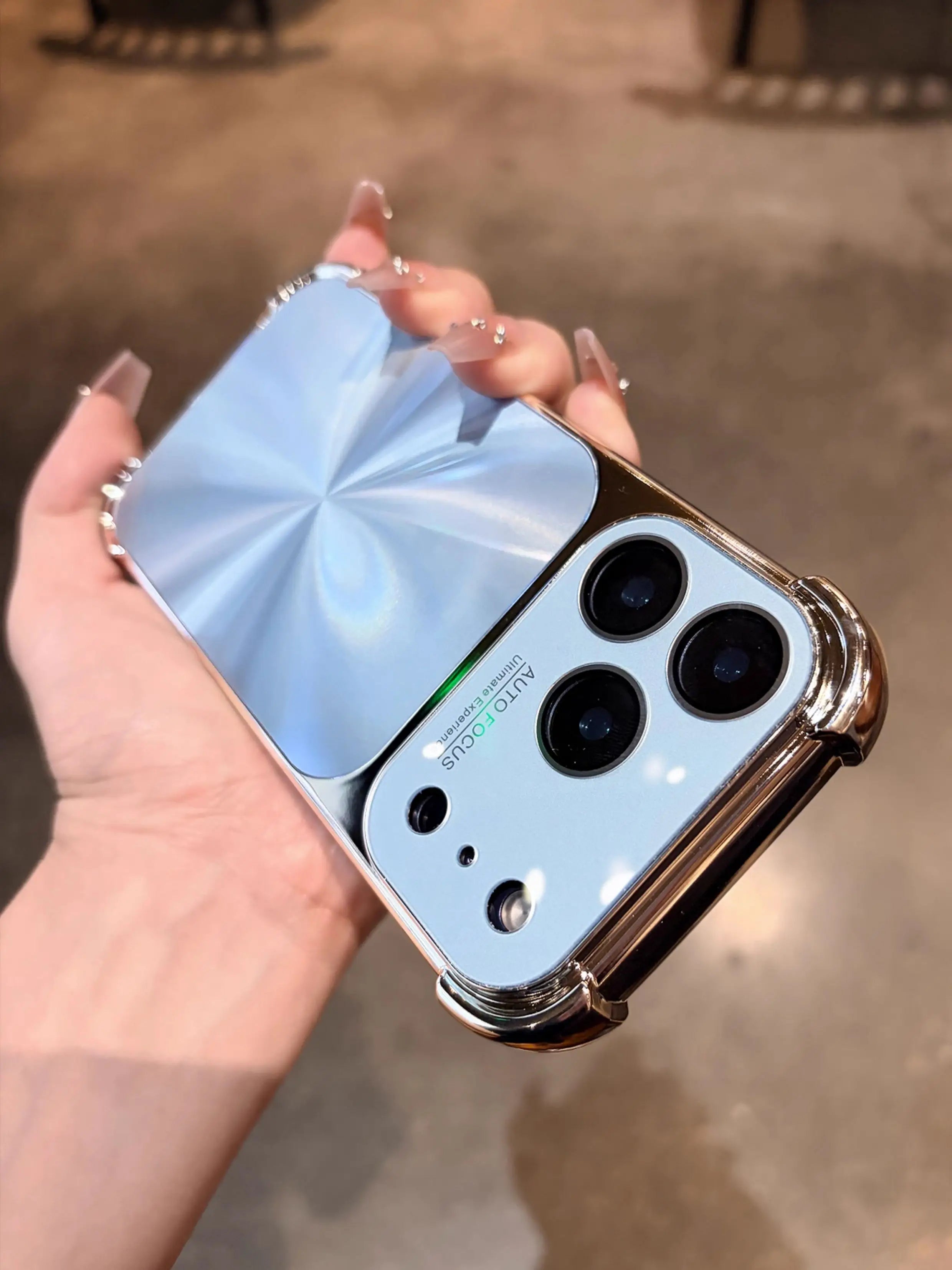 Luxury Plating CD Texture Laser Aesthetic Case For iPhone 17 Air 16 15 14 13 Pro Max Plus Dazzle Aurora Armor Shockproof Cover