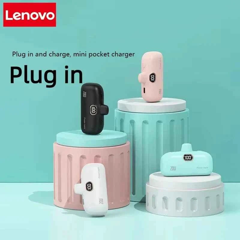 Lenovo Mini Convenient Mobile Power Bank 30000mAh Portable Fast Charging Suitable For iPhone For Samsung External Battery 2026