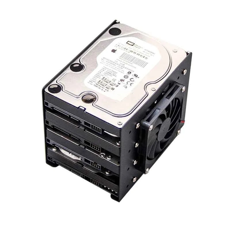 Chassis built-in 4F mechanical hard disk bracket metal 4x3.5 hard disk superimposed expansion fan cooling For PC case