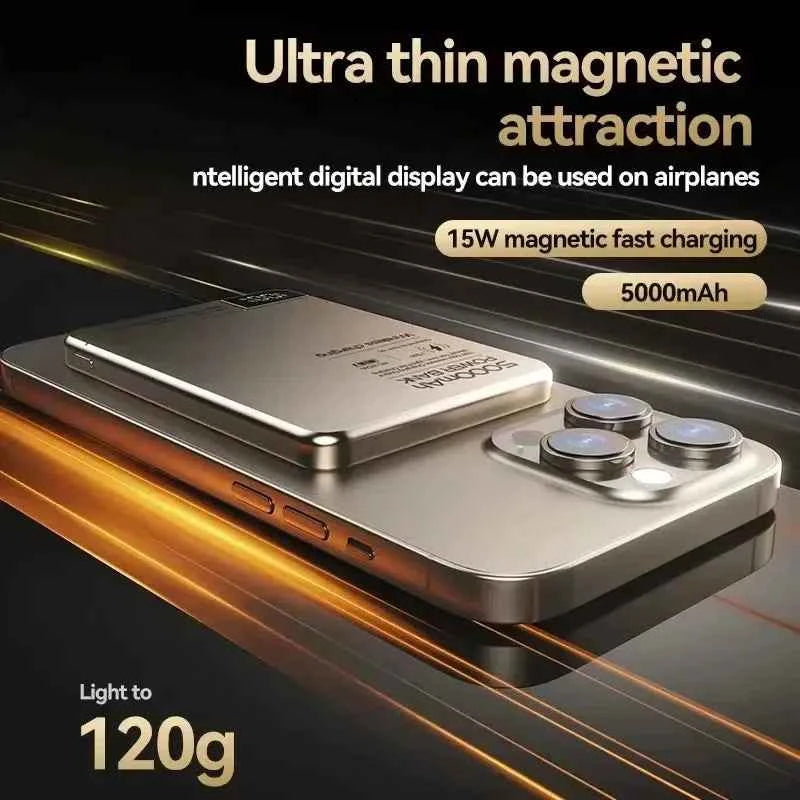 10000mAh Magnetic Power Bank Qi 2 Wireless Charger PD20W Super Fast Charging For MagSafe Powerbank for iPhone Samsung Xiaomi