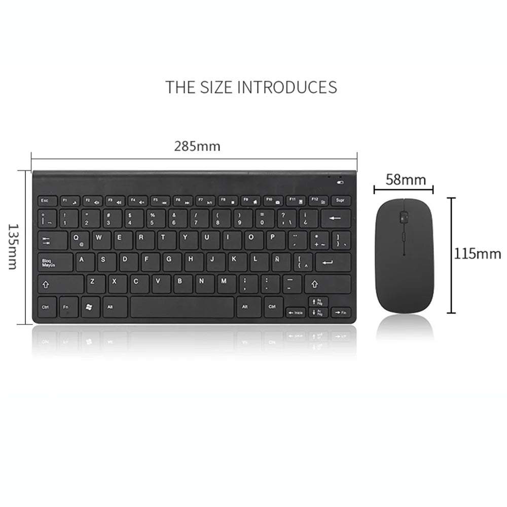 Hot Spanish Keyboard Wireless Mouse For Game PC Player TV Spanish Keyboard and Mouse Set 78Keys Gaming Keyboard Dropshipping