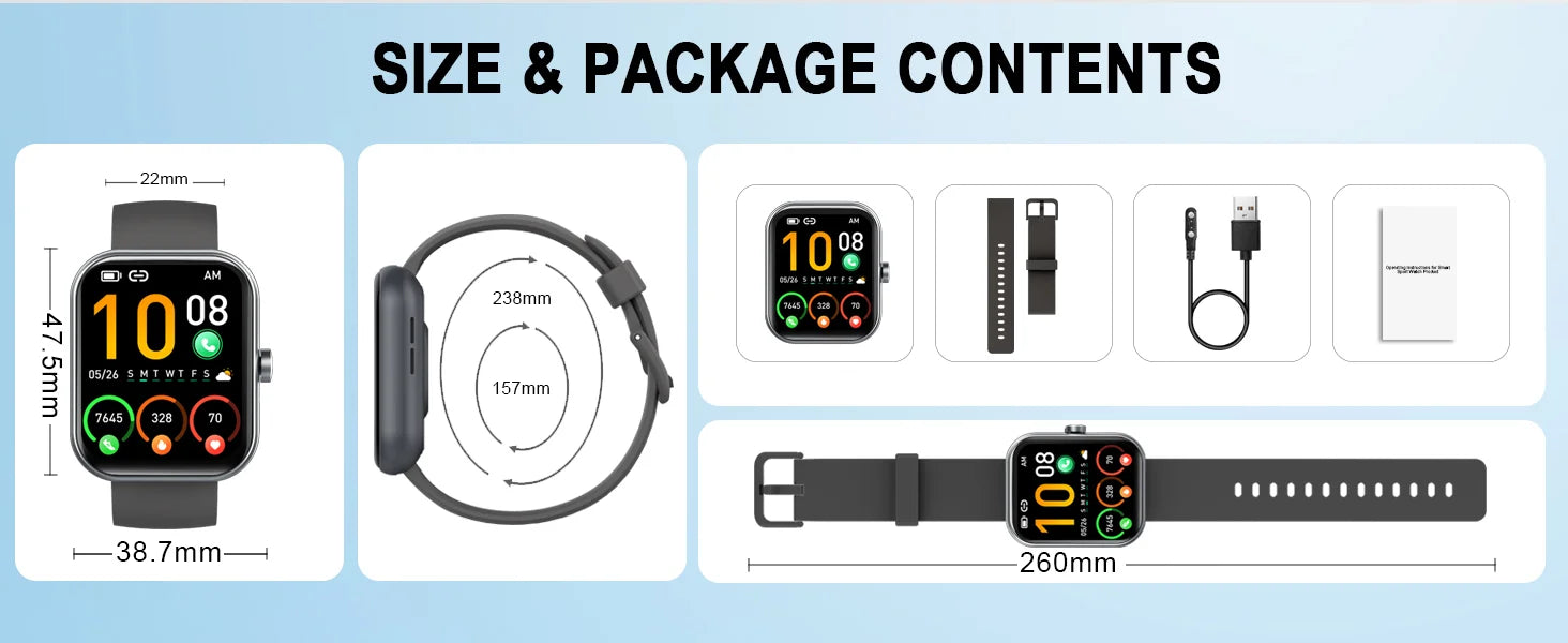 Smart Watch(Answer/Make Calls), 1.96