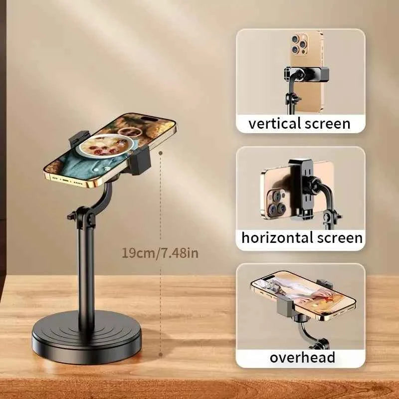 360° Rotatable Anti-Slip Base Desktop Holder Foldable Adjustable Mobile Phone Bracket Phone Video Live For iPhone Samsung Xiaomi