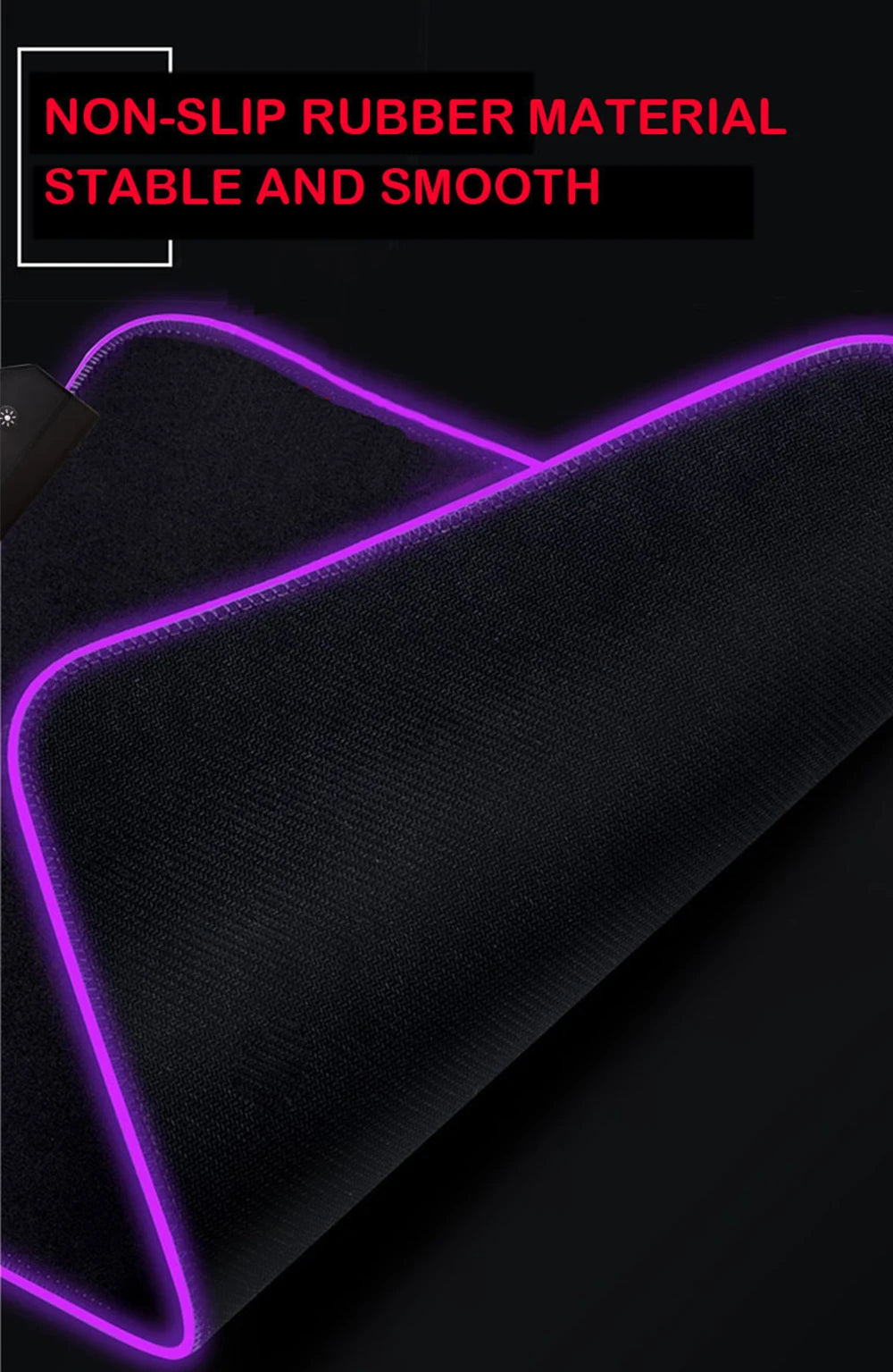 LED Lighting RGB Mouse Pad E-sports Game Keyboard Pad Table Mats Geometric Hexagons Pc Accessories Deskmat Mousepad Gamer Anime