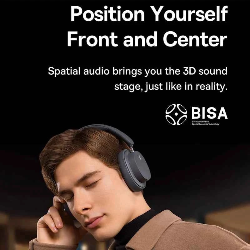 Baseus Bowie D05 Wireless Headphone 3D Spatial Audio Earphone Bluetooth 5.3 Headset 40mm Driver Foldable Over Ear Headphone