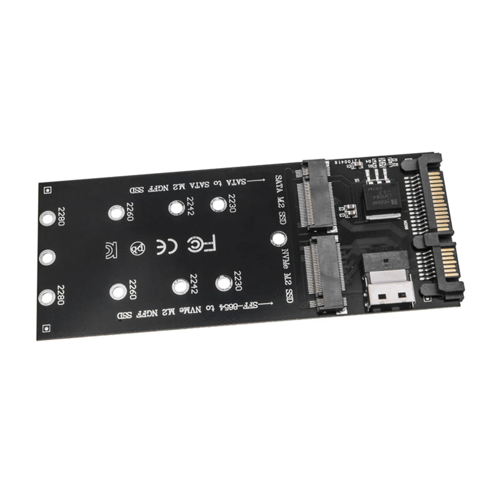 M2 to SATA Adapter SFF8654 to M2 NVMe SSD Converter Expansion Card Riser Board for PC Desktop Mainboard Upgrade