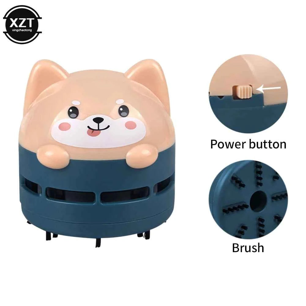 Mini Cartoon Animal Pattern Rechargeable Wireless Vacuum Cleaner Car Keyboard Vacuum Cleaner Handheld Usb Desktop Vacuum Cleaner