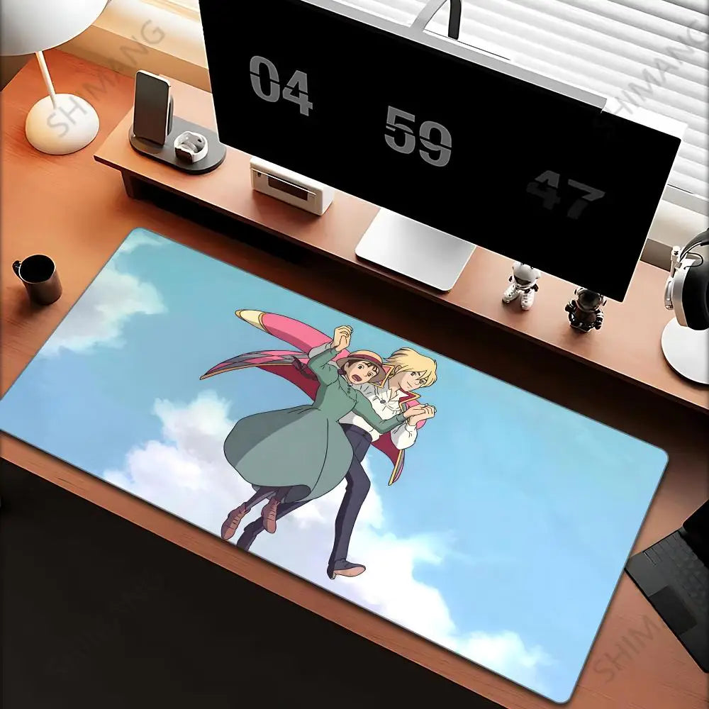 Mouse Pad Anime Street Kawaii Mousepad Laptop Gaming Accessories Keyboard Pad PC H-Howls Moving C-Castle Gamer Desktop Mouse Mat