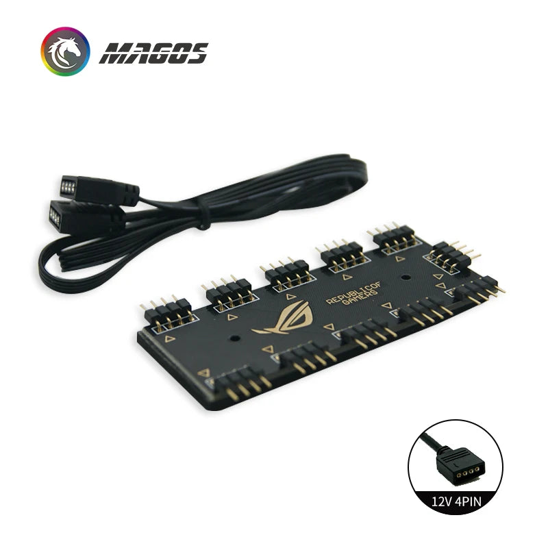 SYNC Motherboard Cable RGB Splitter 12V 4Pin 5V 3Pin Header Addressable RGB Hub Transfer Extension Cable For ASUS GIGABYTE MSI