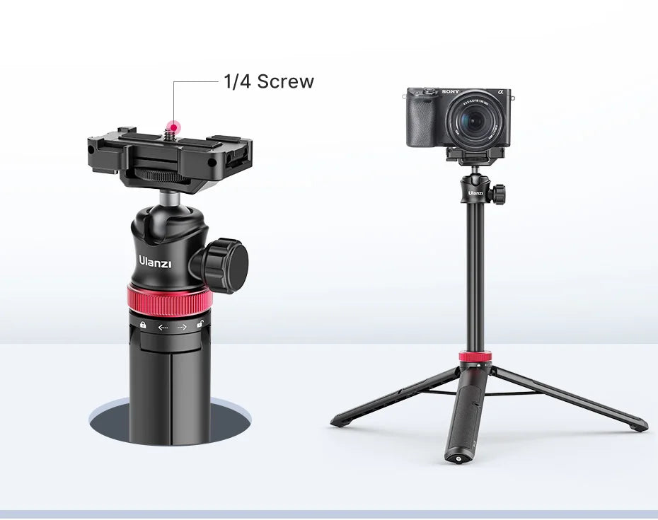 ULANZI TRIPOD MT-44 Tripods Smartphone Vlog Tripods With Cold Shoe Phone Mount Holder For Mobile Tripod Camera Portable SLR