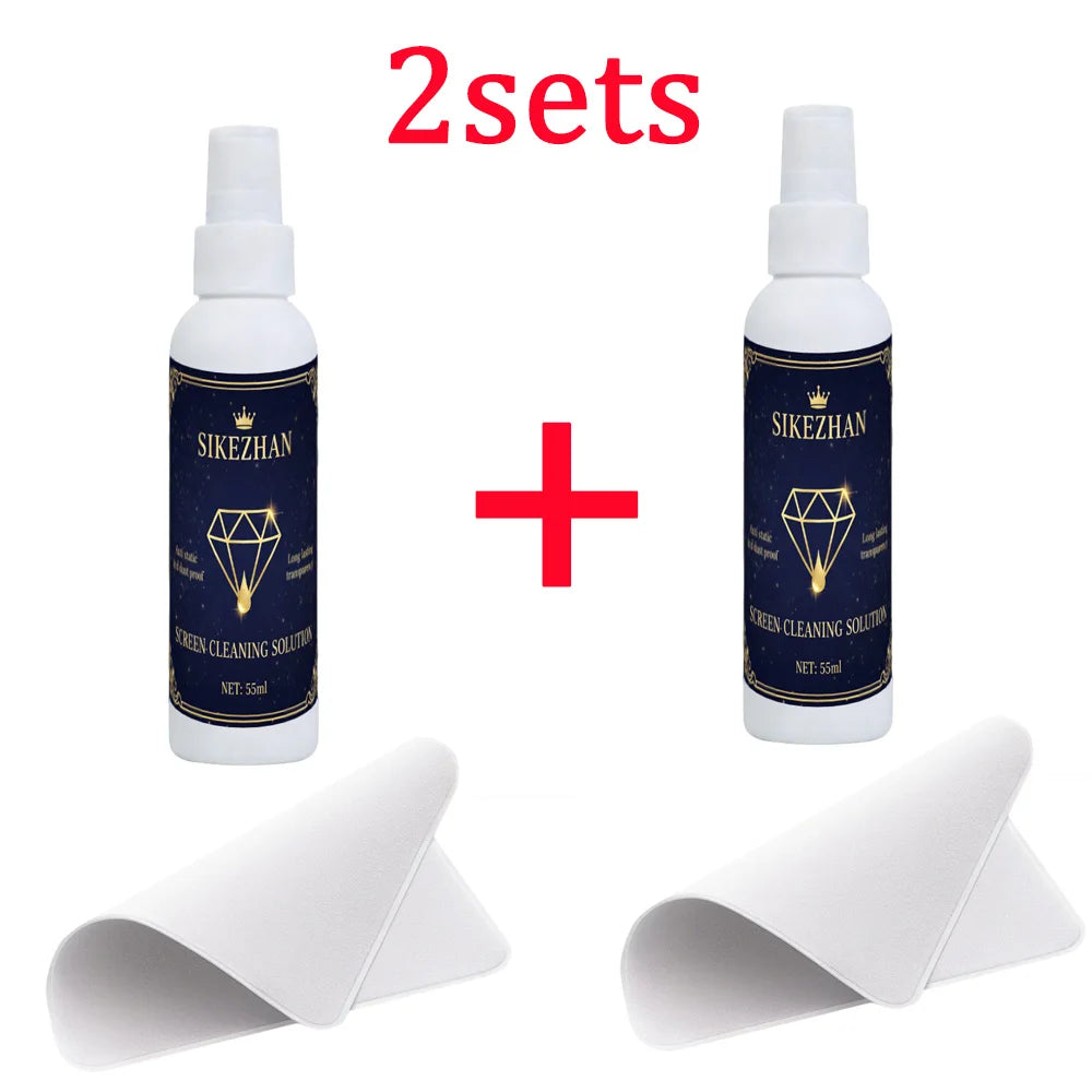 Universal Screen Cleaner Spray Kit with Polishing Cloth for Computer Laptop Monitor TV Phone LCD LED Dust Fingerprint Remover