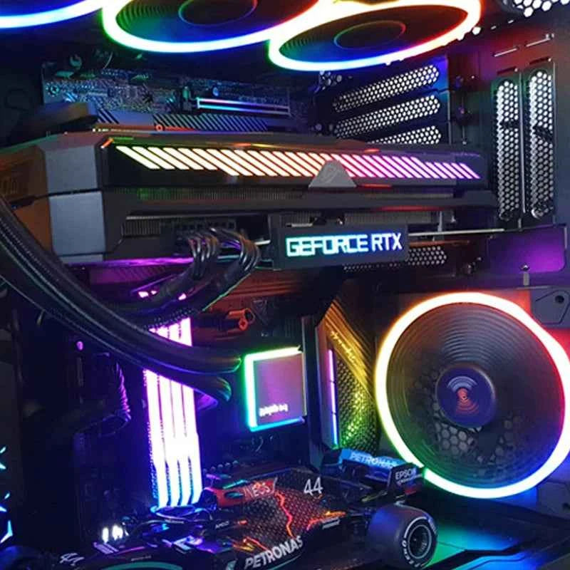 FREEZEMOD RGB GPU Side Panel NVIDIA/ AMD Video Card VGA Light Board Plate Faith Lamp for PC Cabinet Decoration AURA SYNC