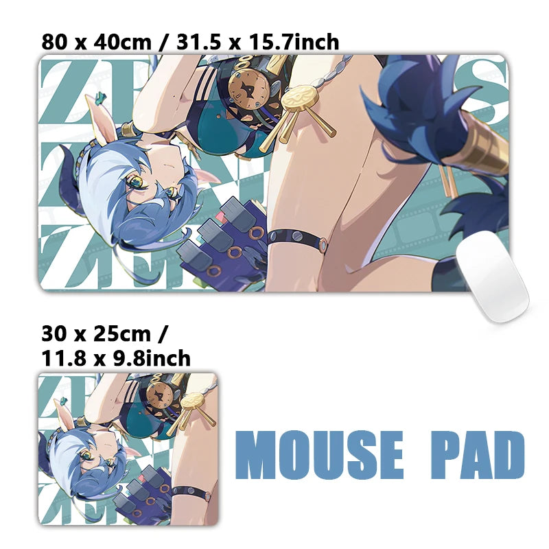 New Design Zenless Zone Zero Mouse Pad Promeia Starlight Billy Cissia XXL Large Mousepad Keyboard Pad Desk Mat Keyboard Mats