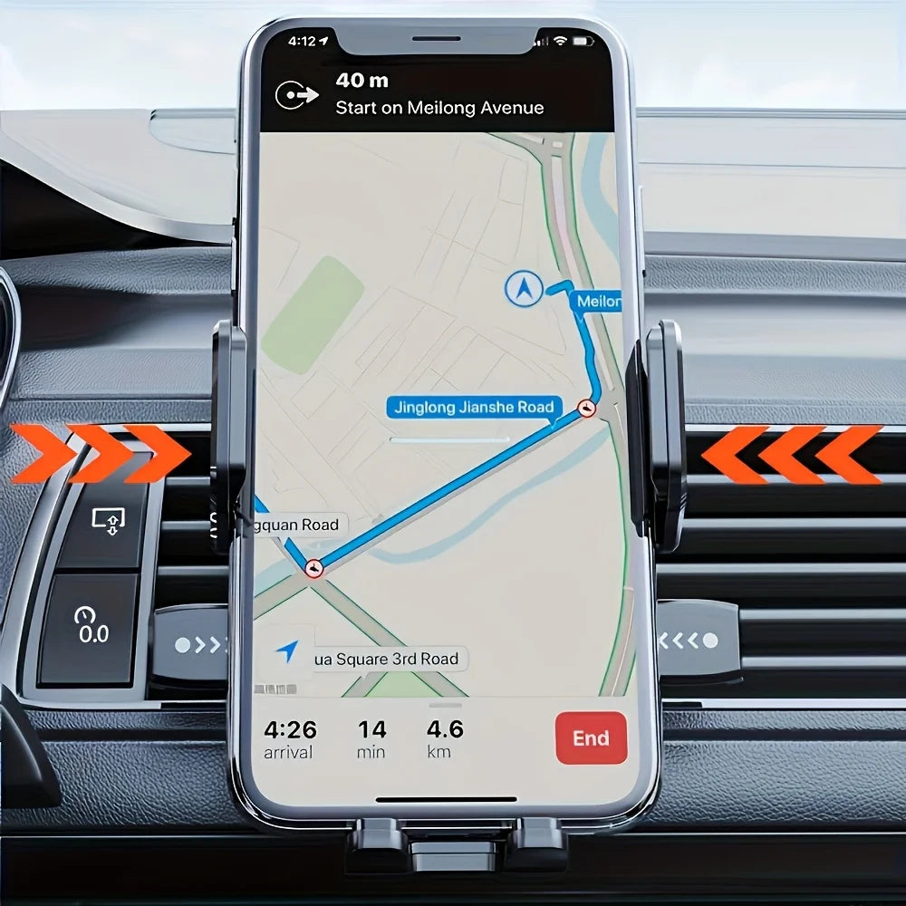 1Pc Car Mobile Phone Holder, Dashboard Installation, 360-Degree Rotatable Adjustment, Equipped with Strong Suction Cup, Non-Slip and High-Stability Mobile Phone Holder, Compatible with All Smartphones