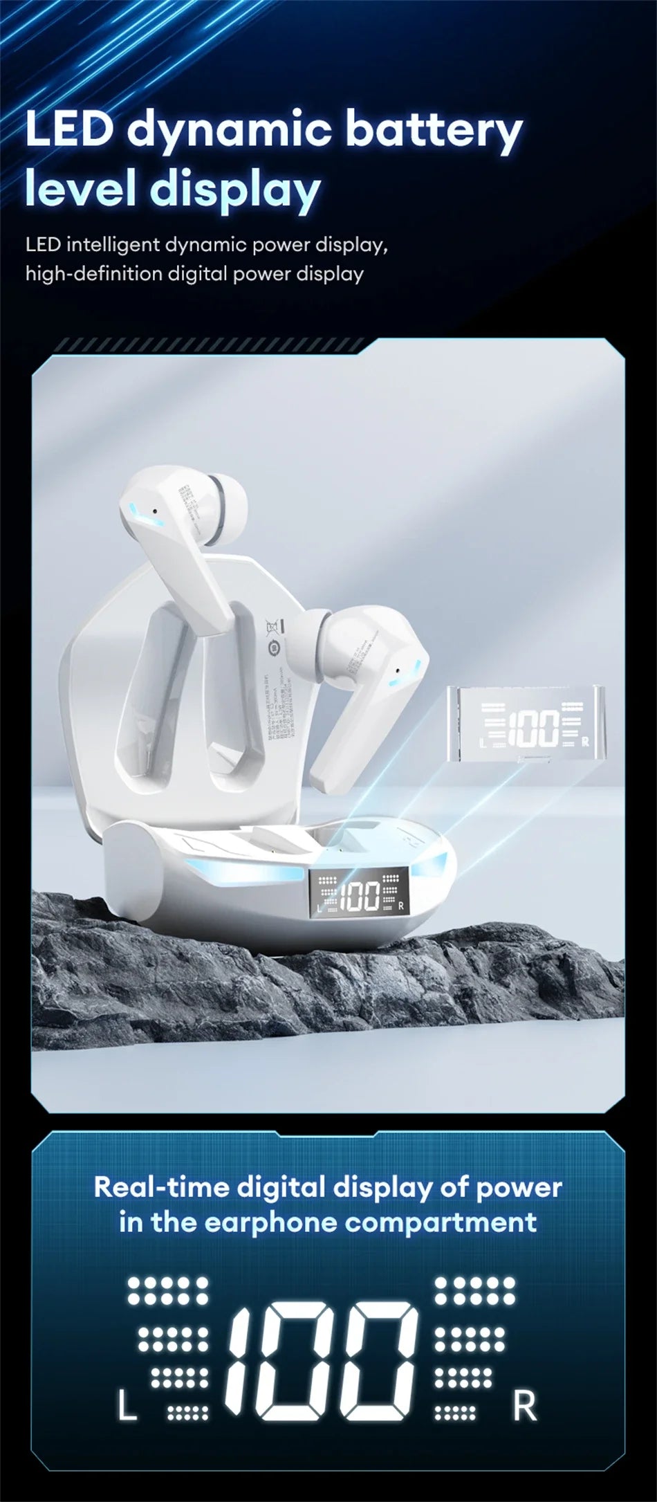 New Lenovo XT53 Bluetooth V5.4 Earphones Ultra Low Latency With Long Standby Headphones HD Call Dolby Stereo Sound Music Earbuds