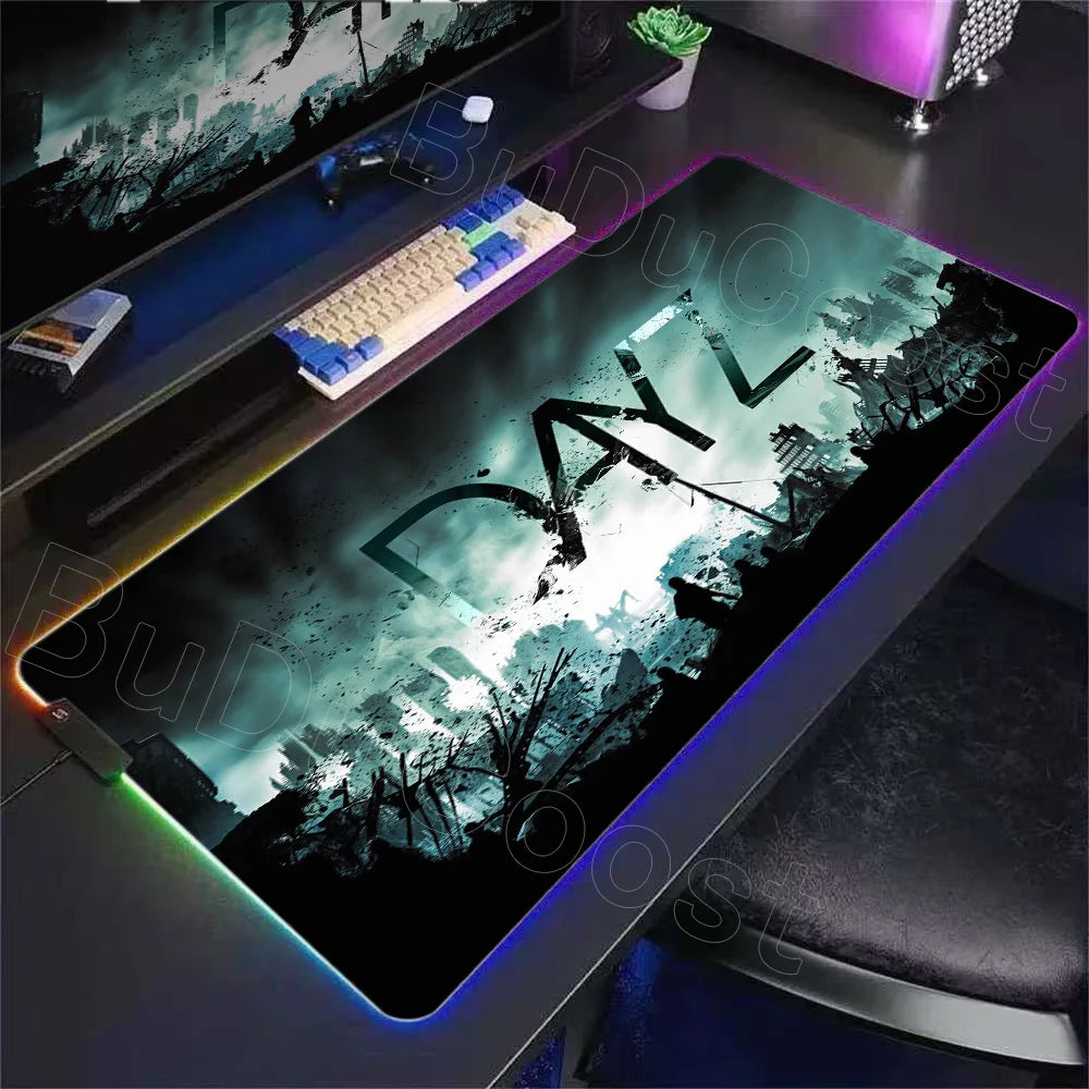 LED D-dayzs Mouse Pad Large RGB Mouse Pad XXL LED Mouse Mat Mousepads Table Pads Keyboard Mats Desk Rug with Backlit Gaming Mats