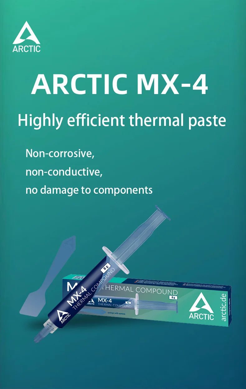 ARCTIC MX-4 (4g/8g/20g) Premium Performance Thermal Paste for all processors (CPU, GPU - PC), very high thermal conductivity