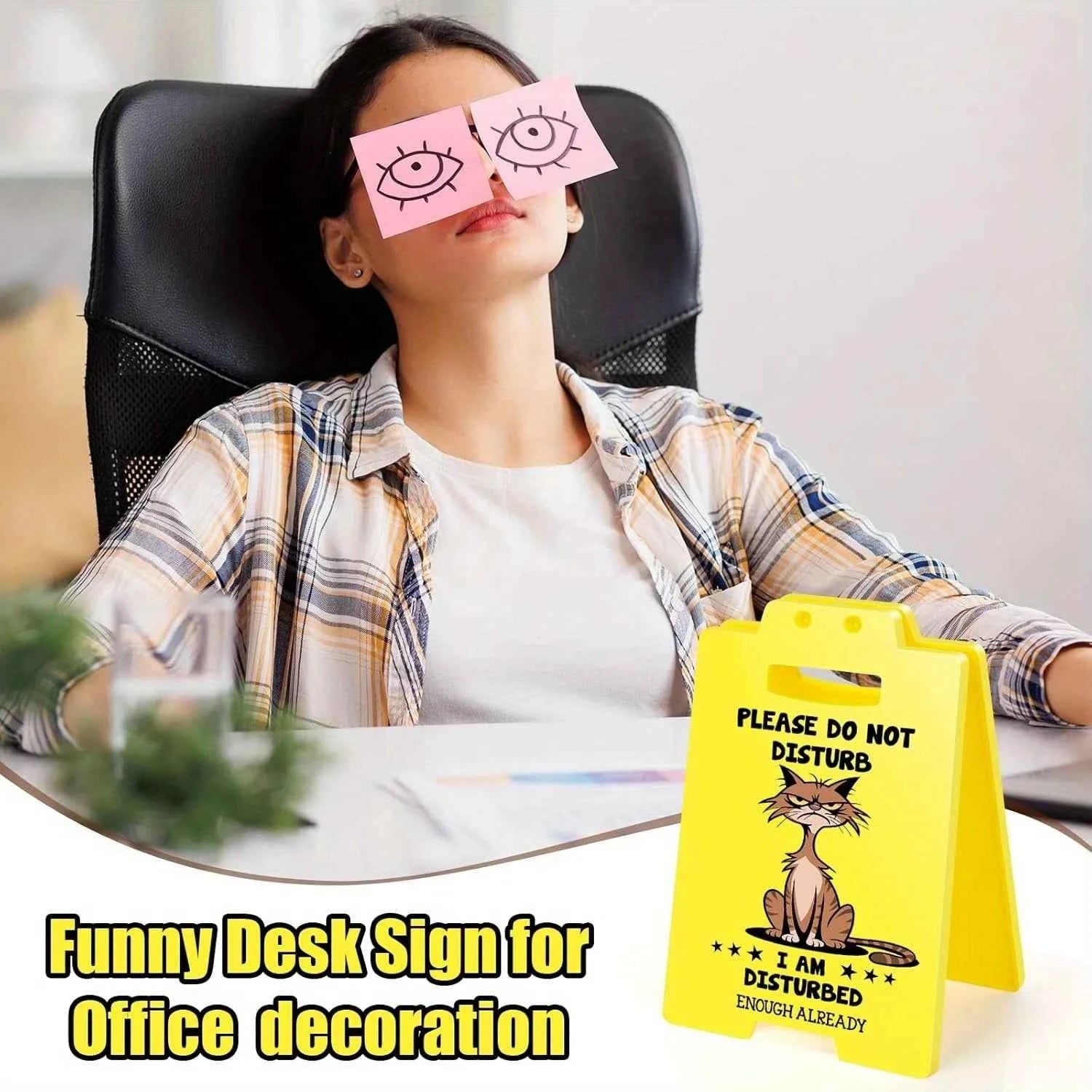 Funny Team Office Gifts - PLEASE DO NOT DISTURB, Funny Fun Gag Desk Sign Cubicle Decor for Coworker Teammate Employee Boss Birth